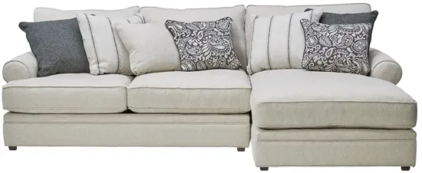 Lincoln Putty 2-Piece Sectional with Right Arm Facing Chaise