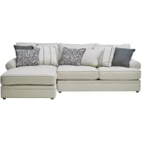 Lincoln Putty 2-Piece Sectional with Left Arm Facing Chaise
