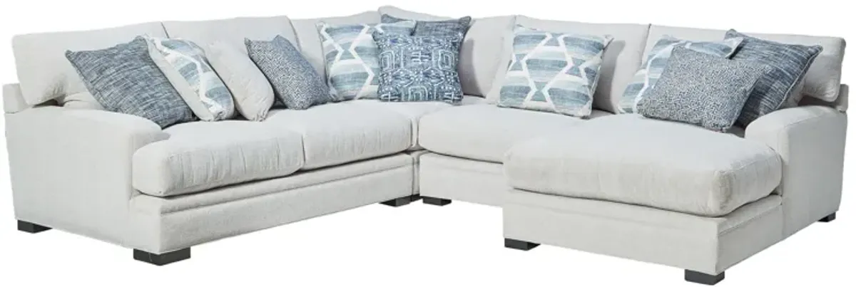 Bulova Indigo 4-Piece Sectional with Right Arm Facing Chaise