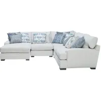 Bulova Indigo 4-Piece Sectional with Left Arm Facing Chaise