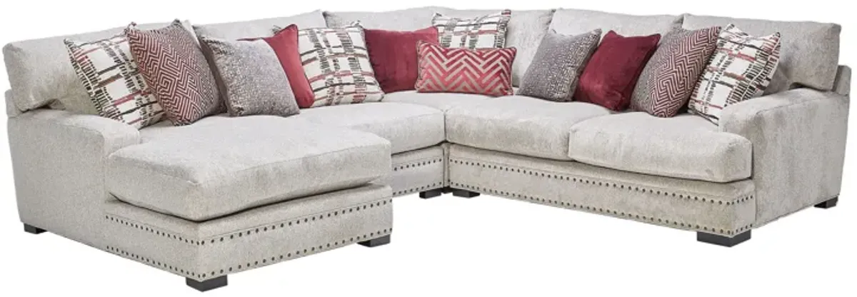 Bulova Linen 4-Piece Sectional with Left Arm Facing Chaise