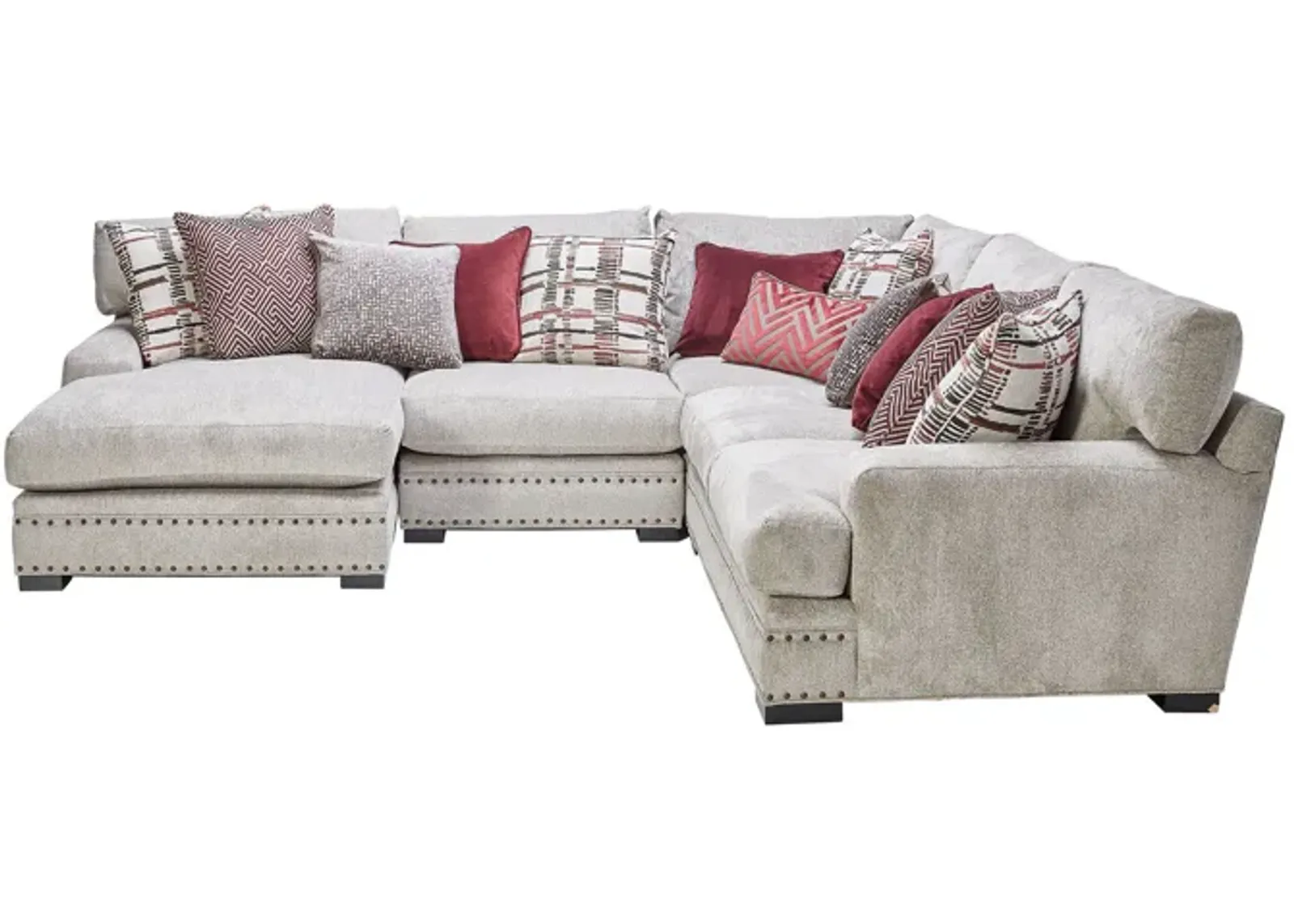 Bulova Linen 4-Piece Sectional with Left Arm Facing Chaise