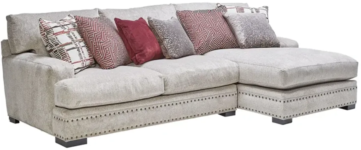 Bulova Linen 2-Piece Sectional with Right Arm Facing Chaise