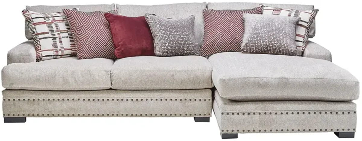 Bulova Linen 2-Piece Sectional with Right Arm Facing Chaise