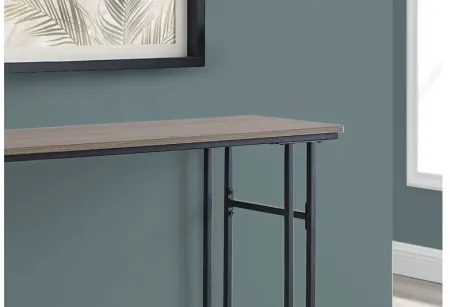 Taupe Black Metal Hall Console