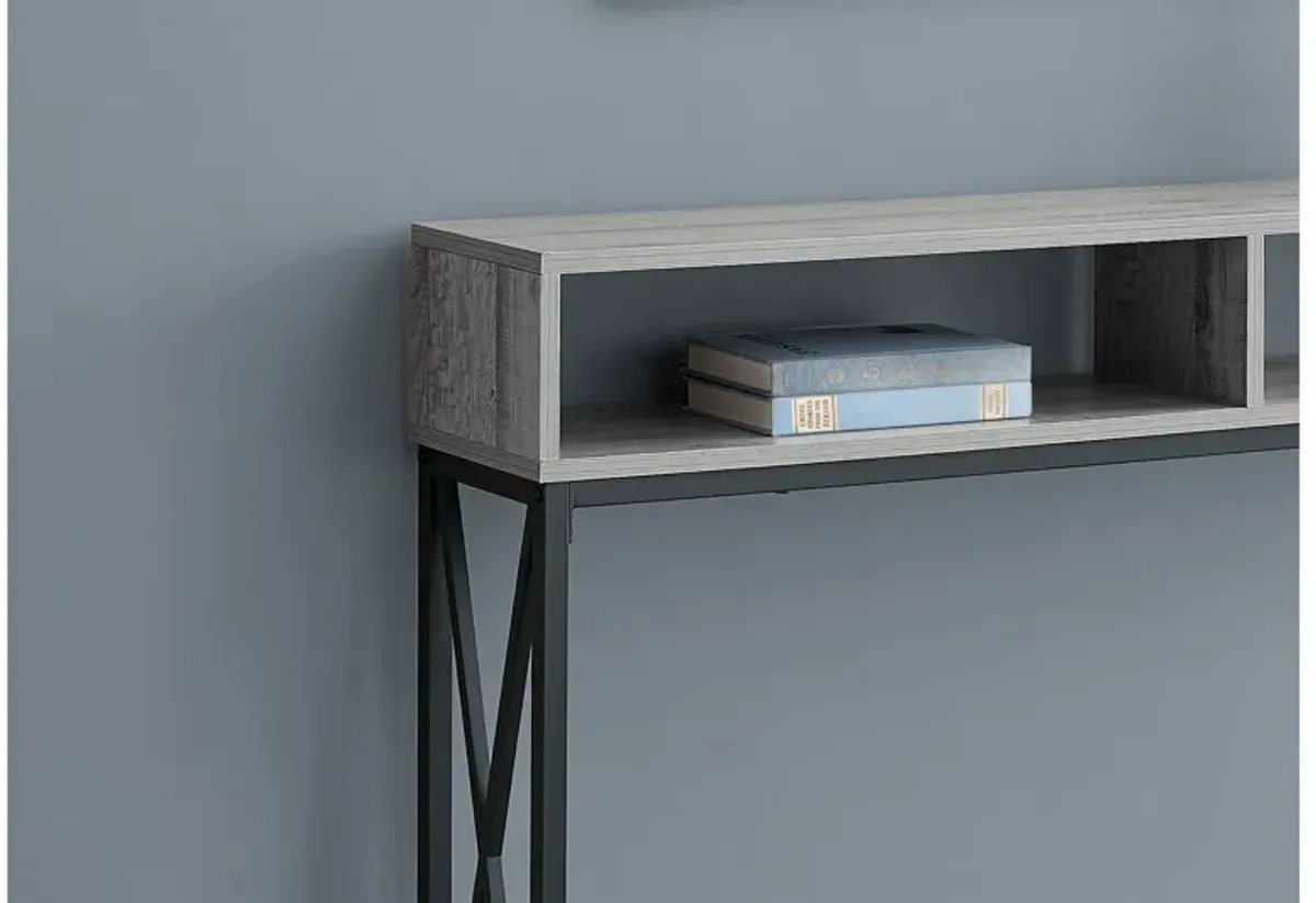 Grey Black 48" Metal Hall Console