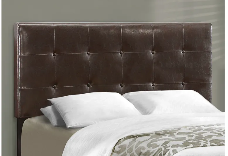 Bed - Full Size / Dark Brown Leather-Look