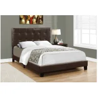 Bed - Full Size / Dark Brown Leather-Look