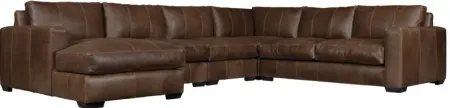 Dawkins 6-Piece Leather Sectional with Left Facing Chaise by Bernhardt
