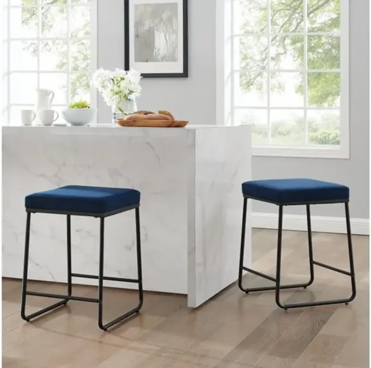 Beckett Navy Counter Stool Set