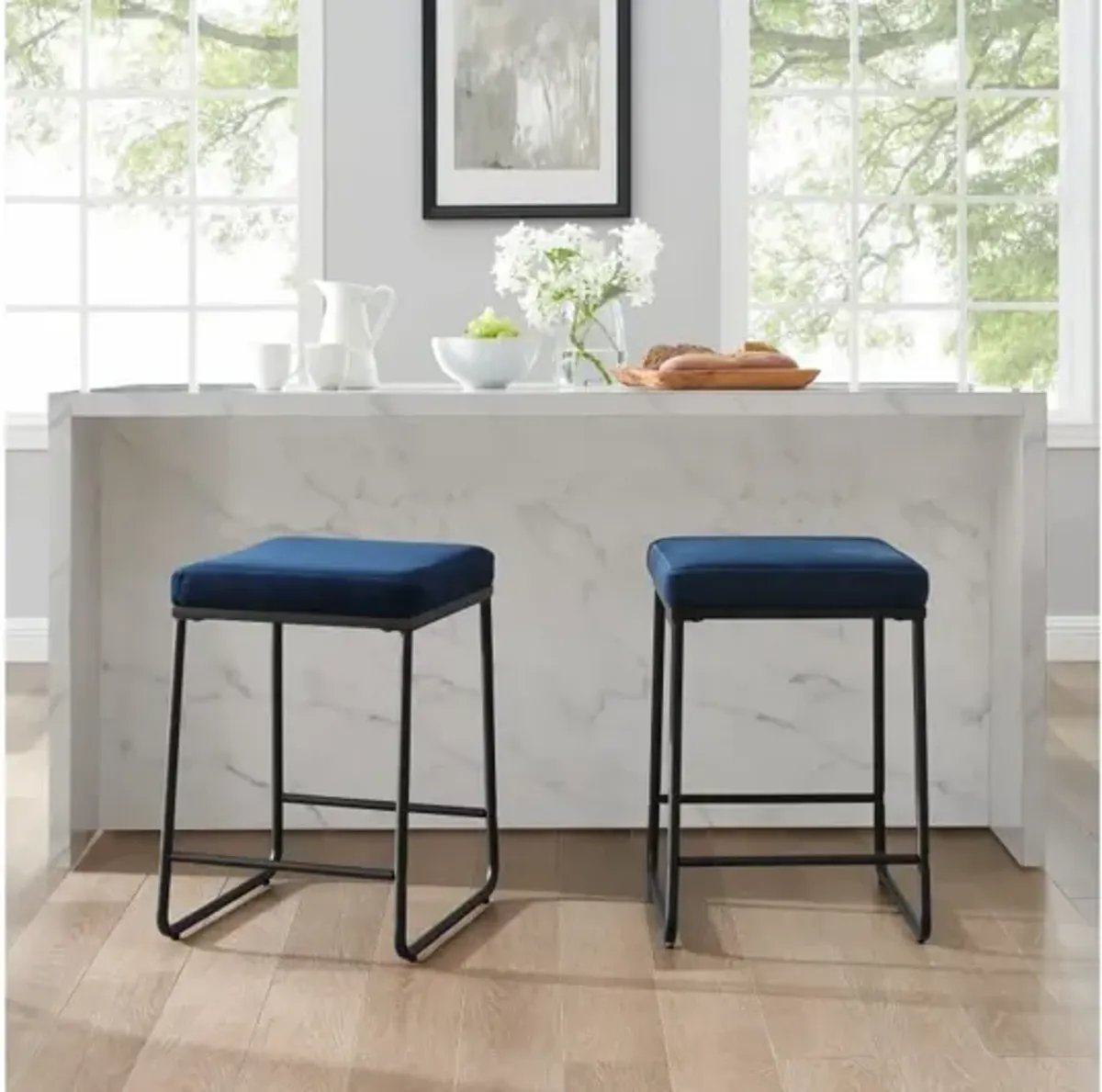 Beckett Navy Counter Stool Set