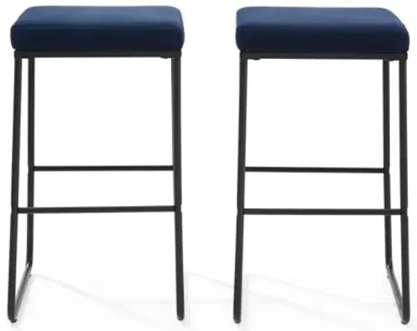 Beckett Navy Bar Stool Set