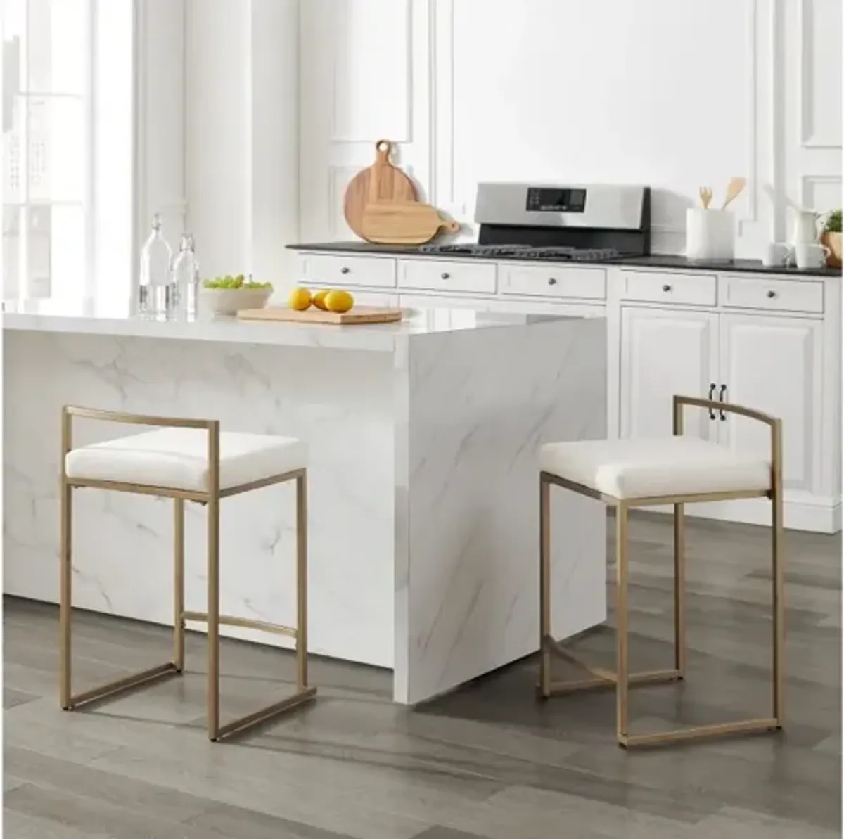 Harlowe Cream Counter Stool Set