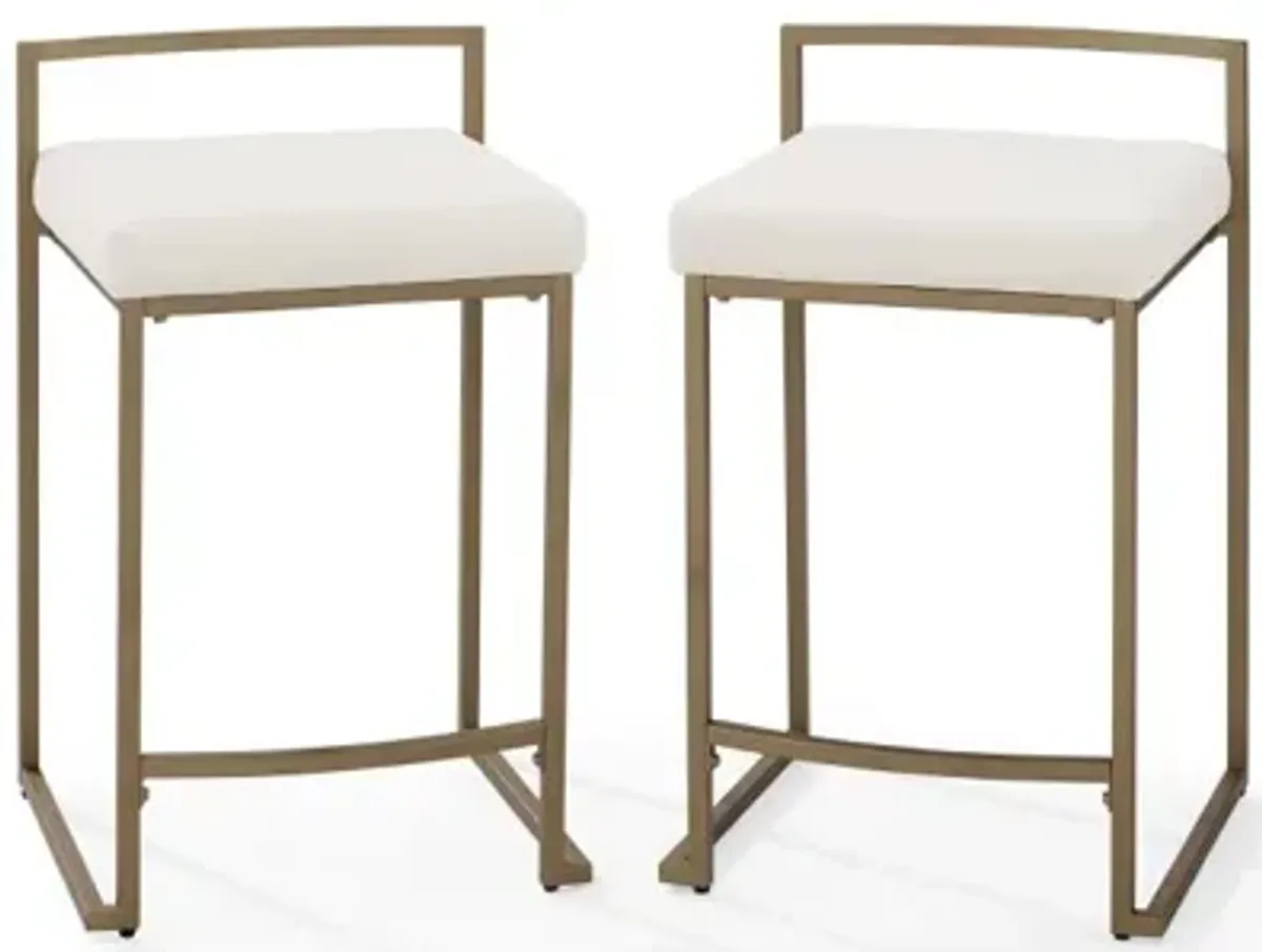 Harlowe Cream Counter Stool Set