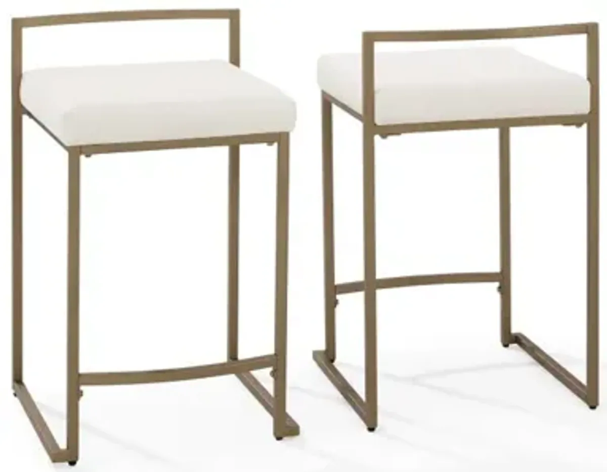 Harlowe Cream Counter Stool Set