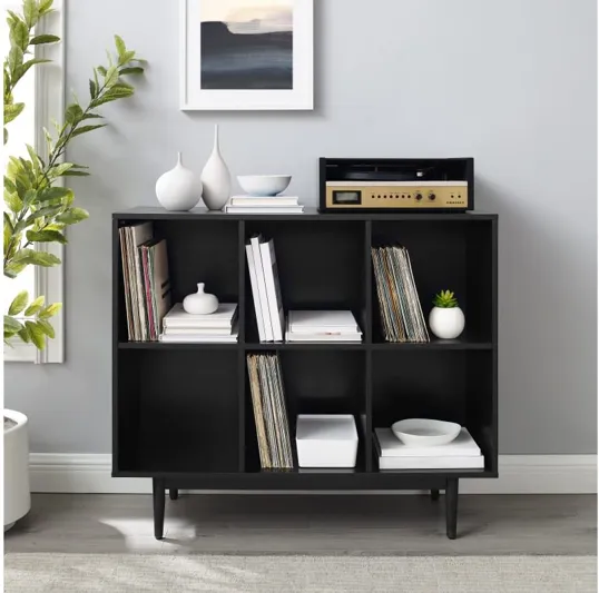 Liam Black 6 Cube Bookcase