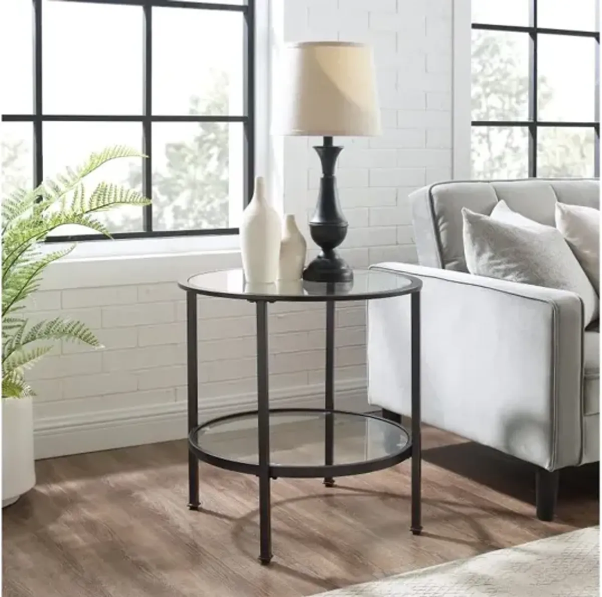 Aimee Bronze End Table