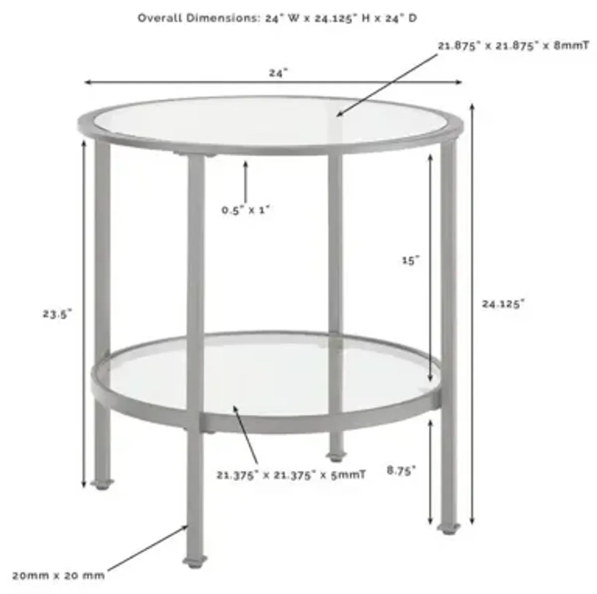 Aimee Bronze End Table