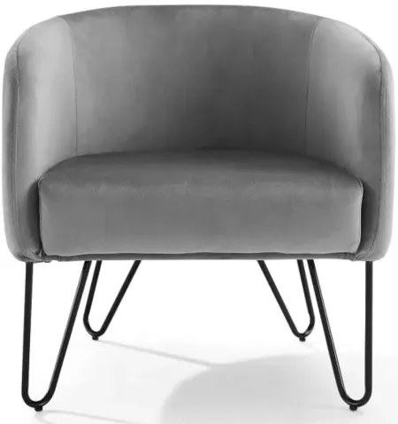 Parkway Grey Velvet Accent Chair