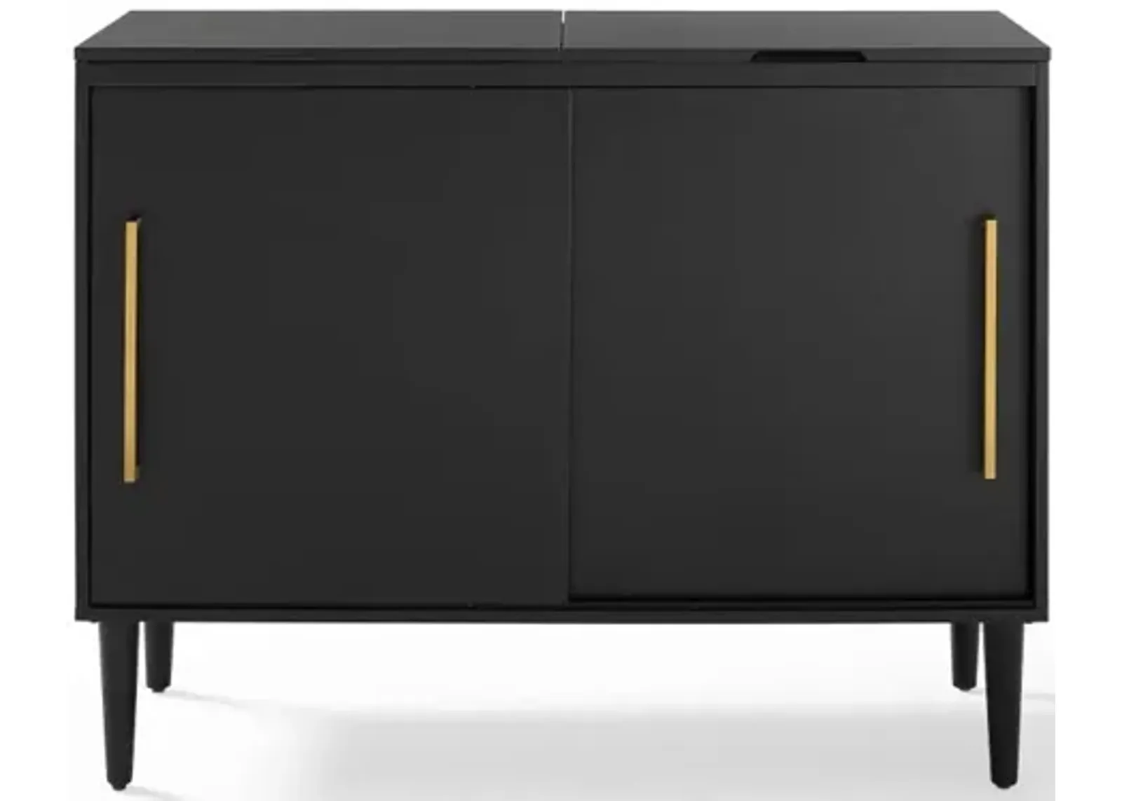 Everett Black Media Console