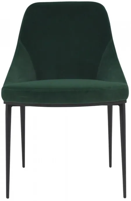 Sedona Dining Chair Green Velvet, Set of 2