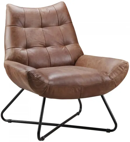 Graduate Lounge Chair Open Road Brown Leather