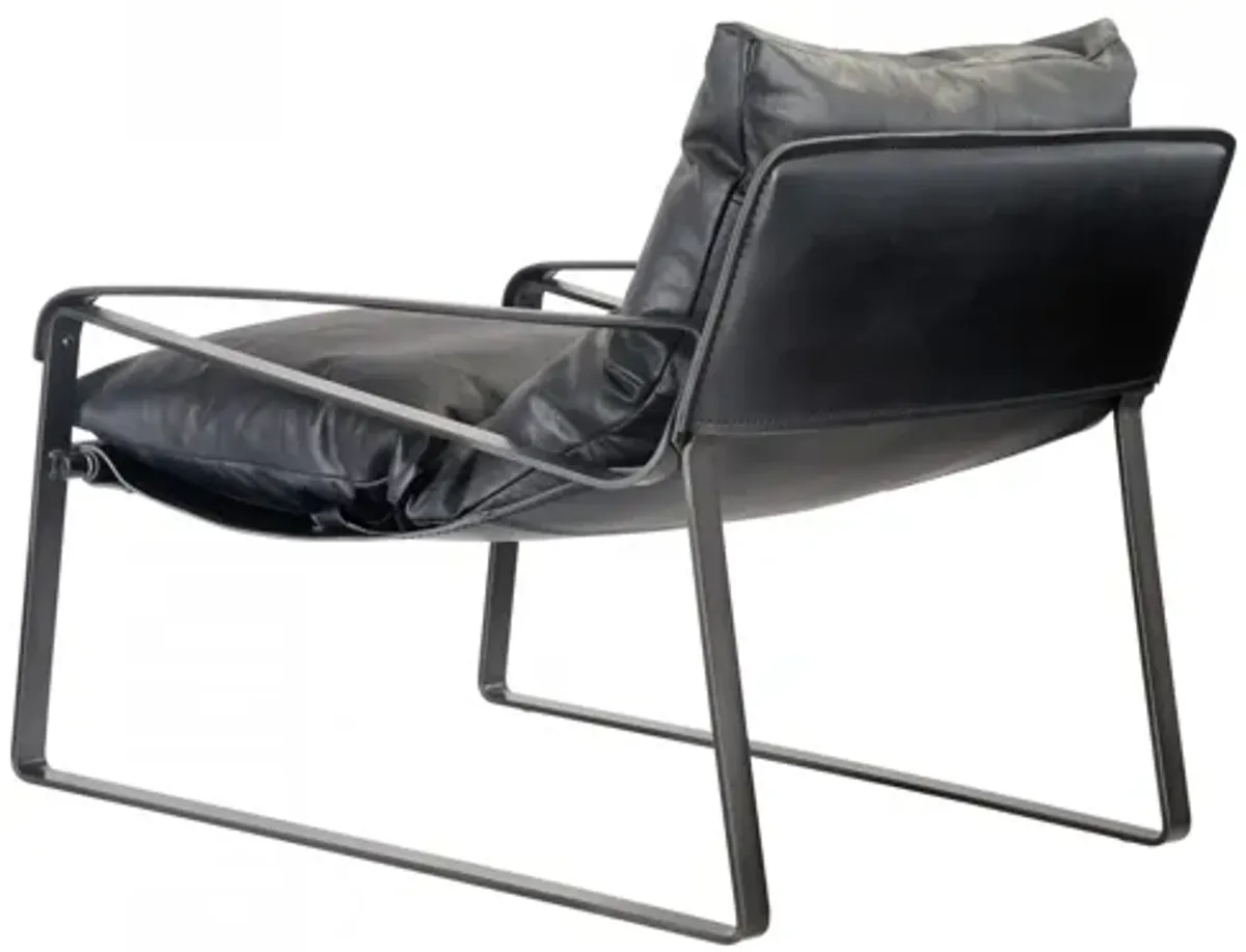 Connor Club Chair Onyx Black Leather