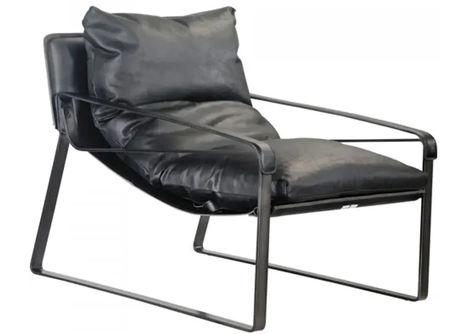 Connor Club Chair Onyx Black Leather