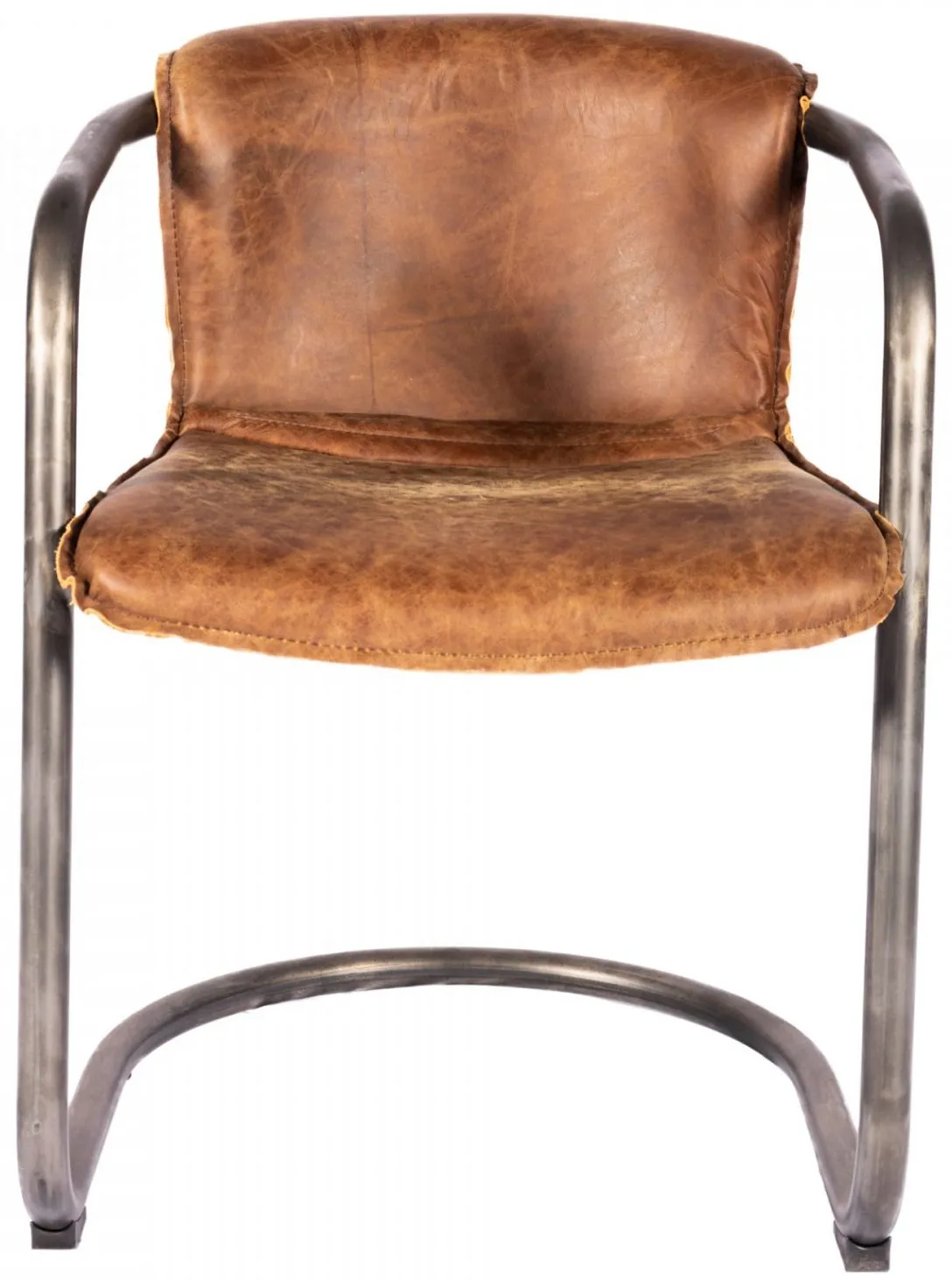 Benedict Dining Chair Grazed Brown Leather, Set of 2