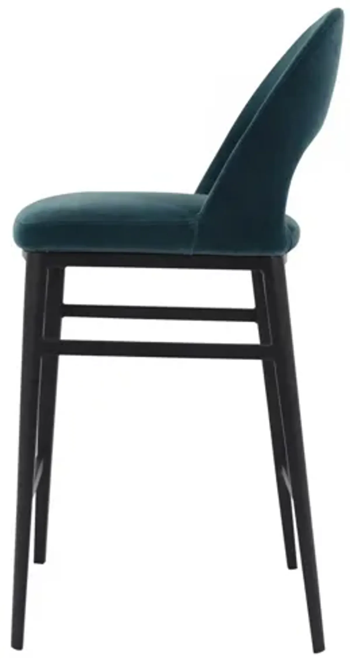 Roger Counter Stool Teal Velvet