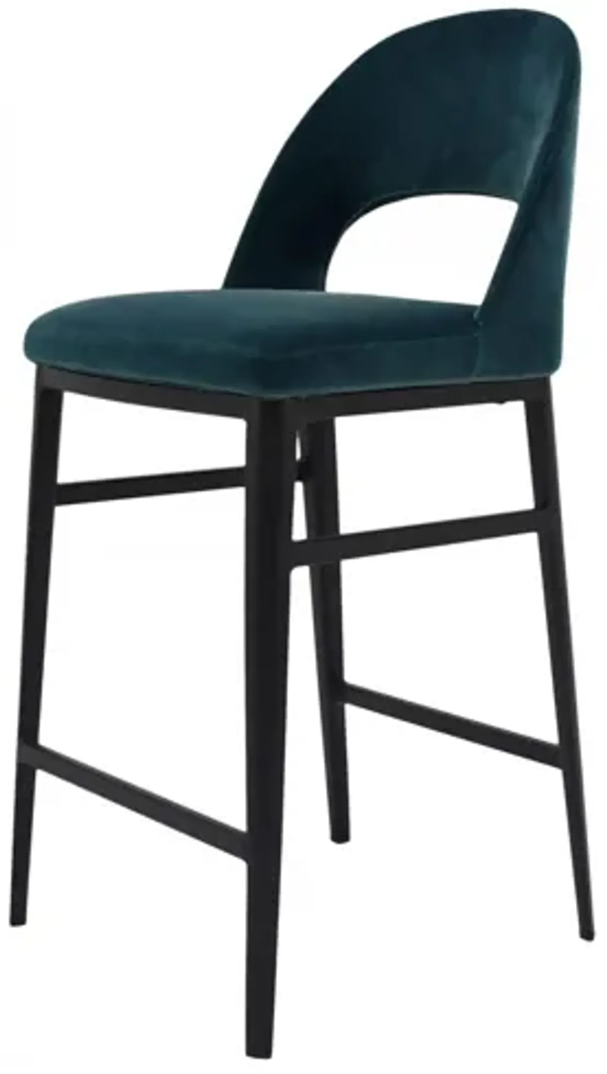 Roger Counter Stool Teal Velvet