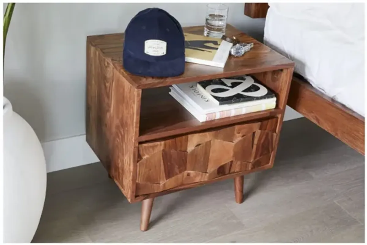 O2 Nightstand Brown