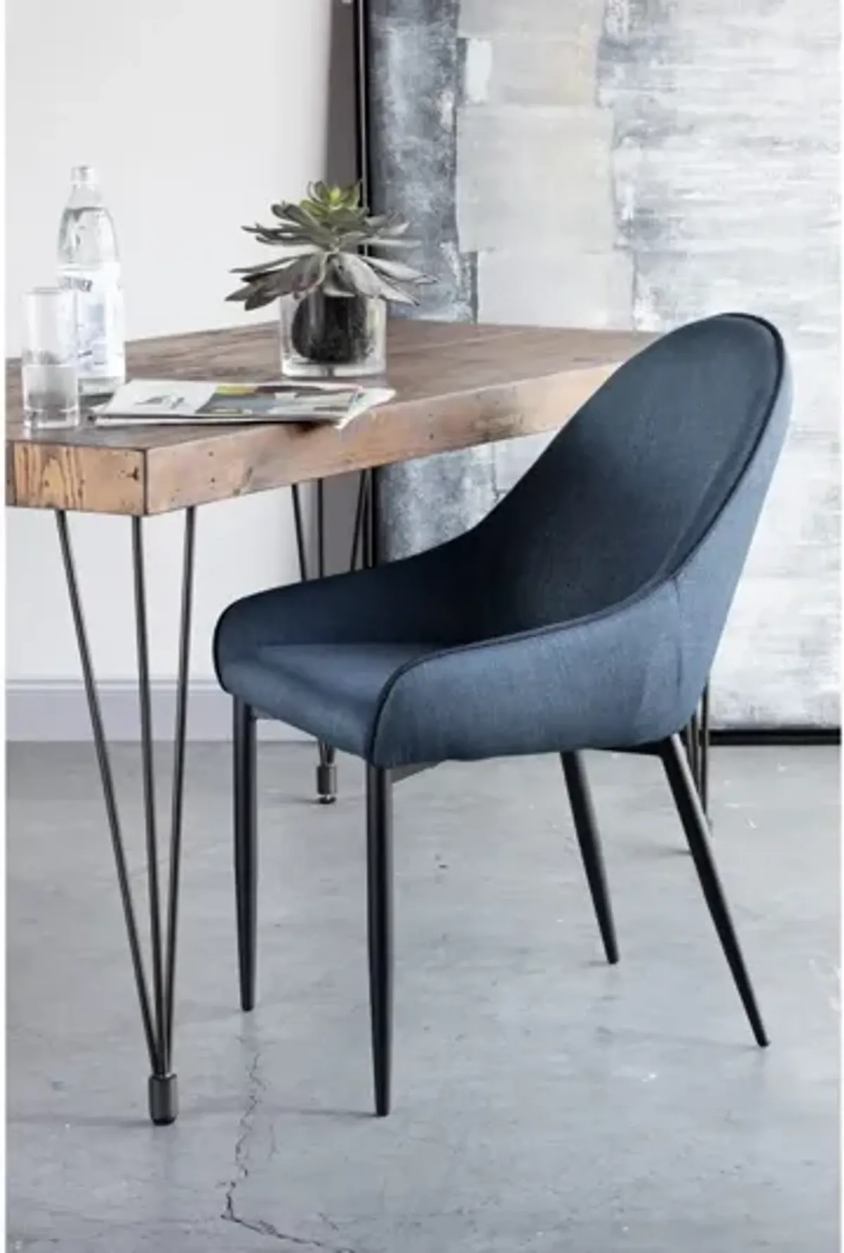 Lapis Dining Chair Dark Blue, Set of 2