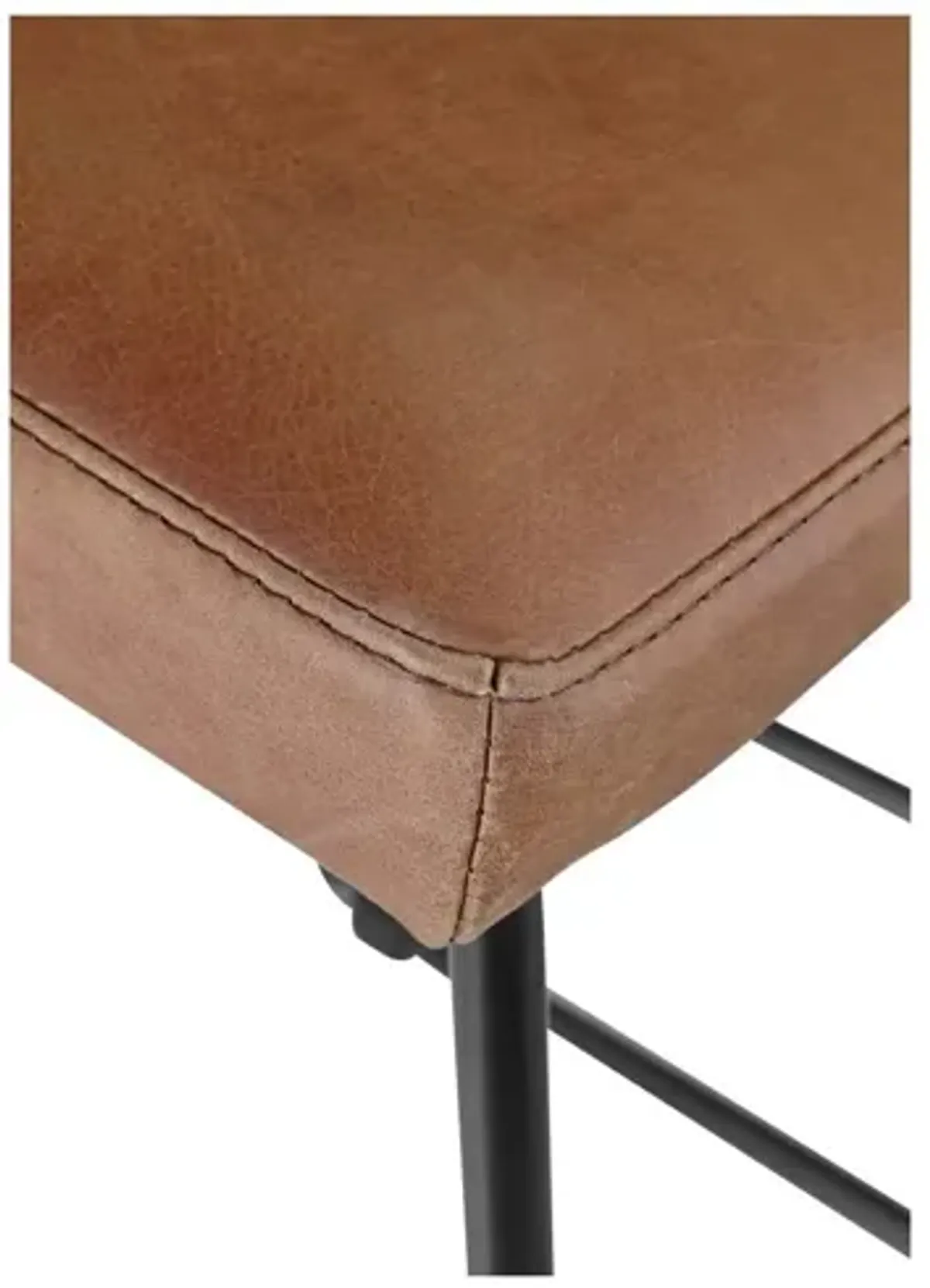 Starlet Counter Stool Open Road Brown Leather, Set of 2