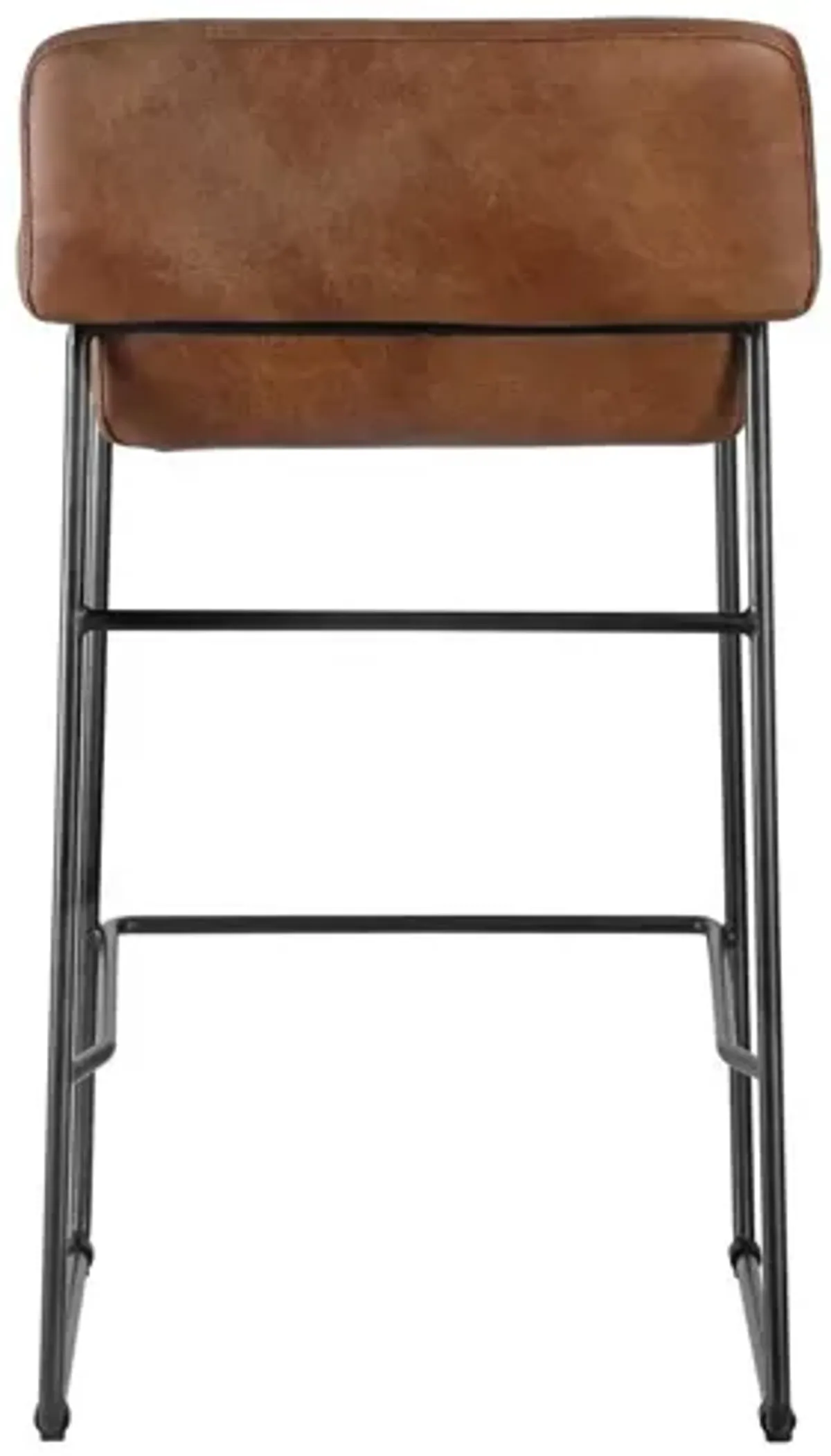 Starlet Counter Stool Open Road Brown Leather, Set of 2