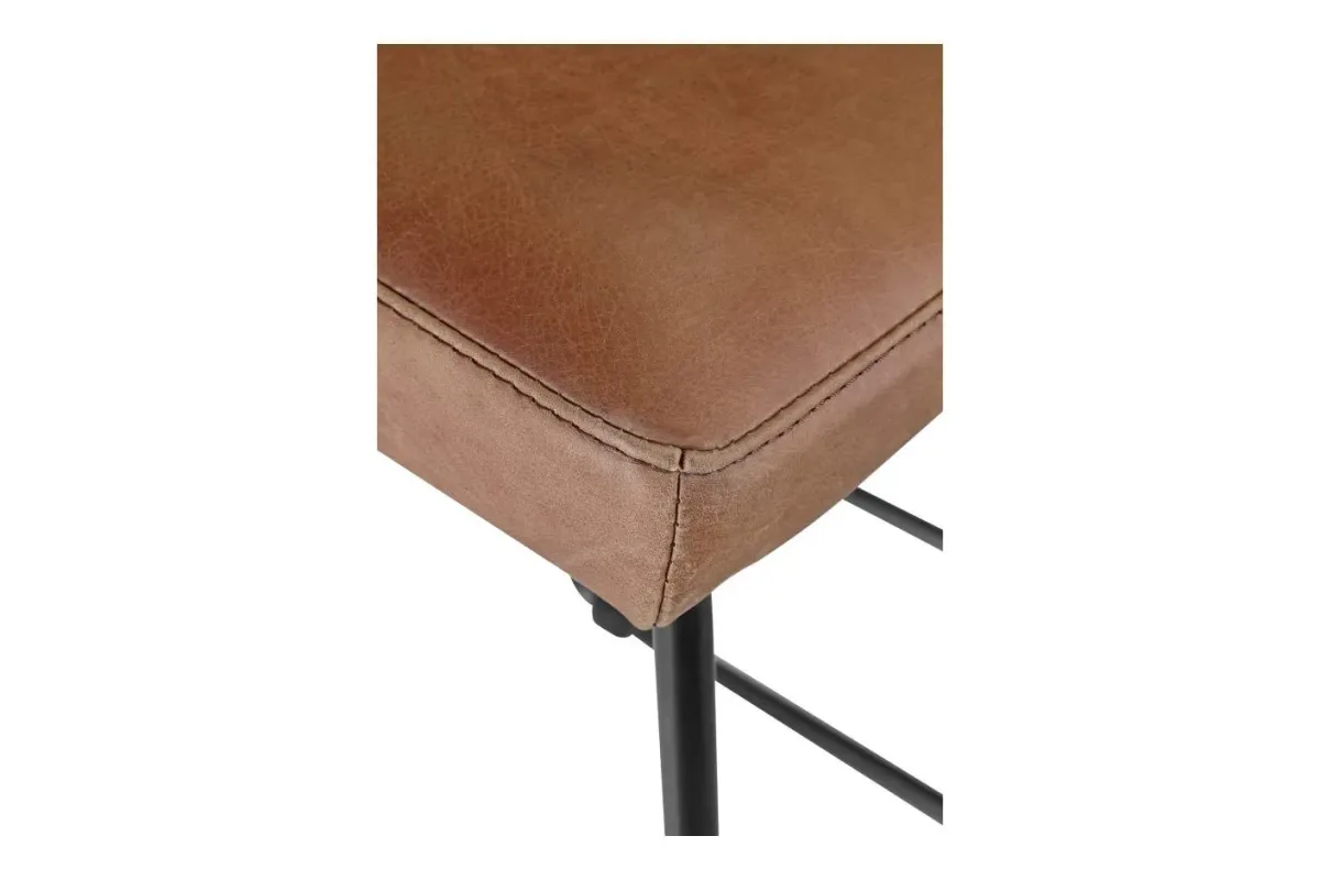 Starlet Counter Stool Open Road Brown Leather, Set of 2