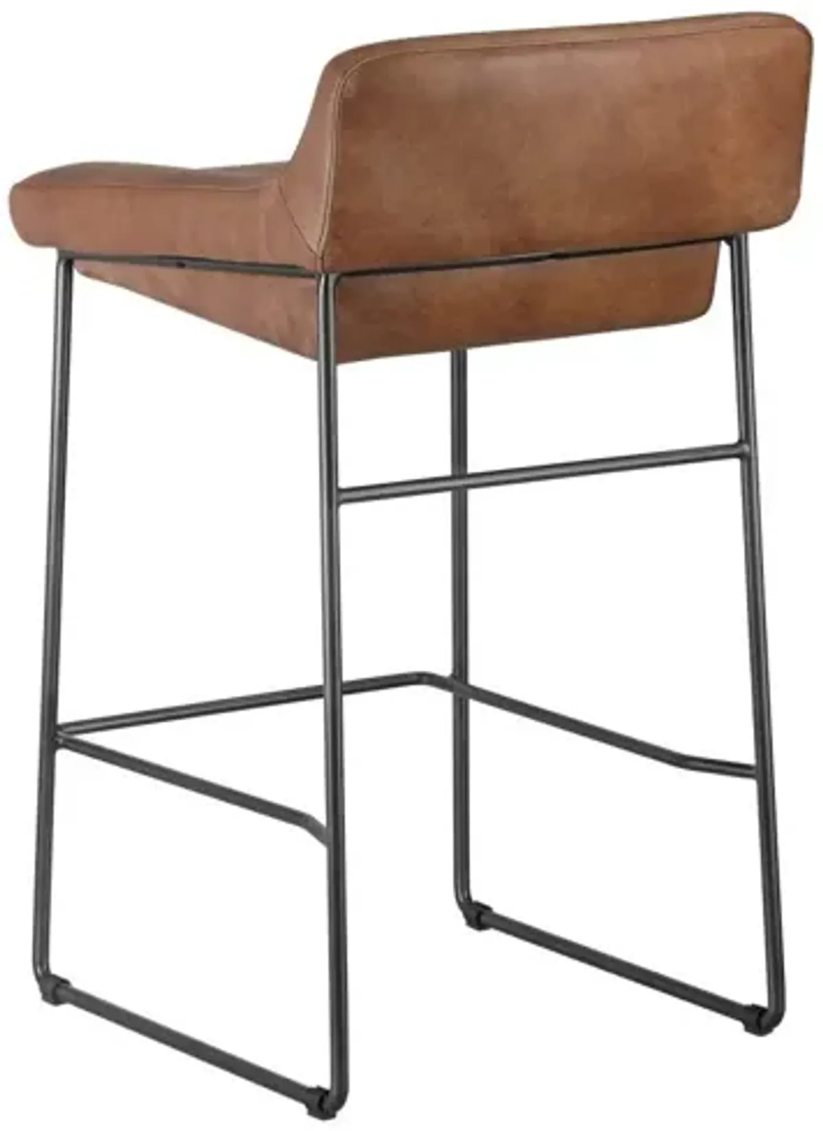 Starlet Counter Stool Open Road Brown Leather, Set of 2