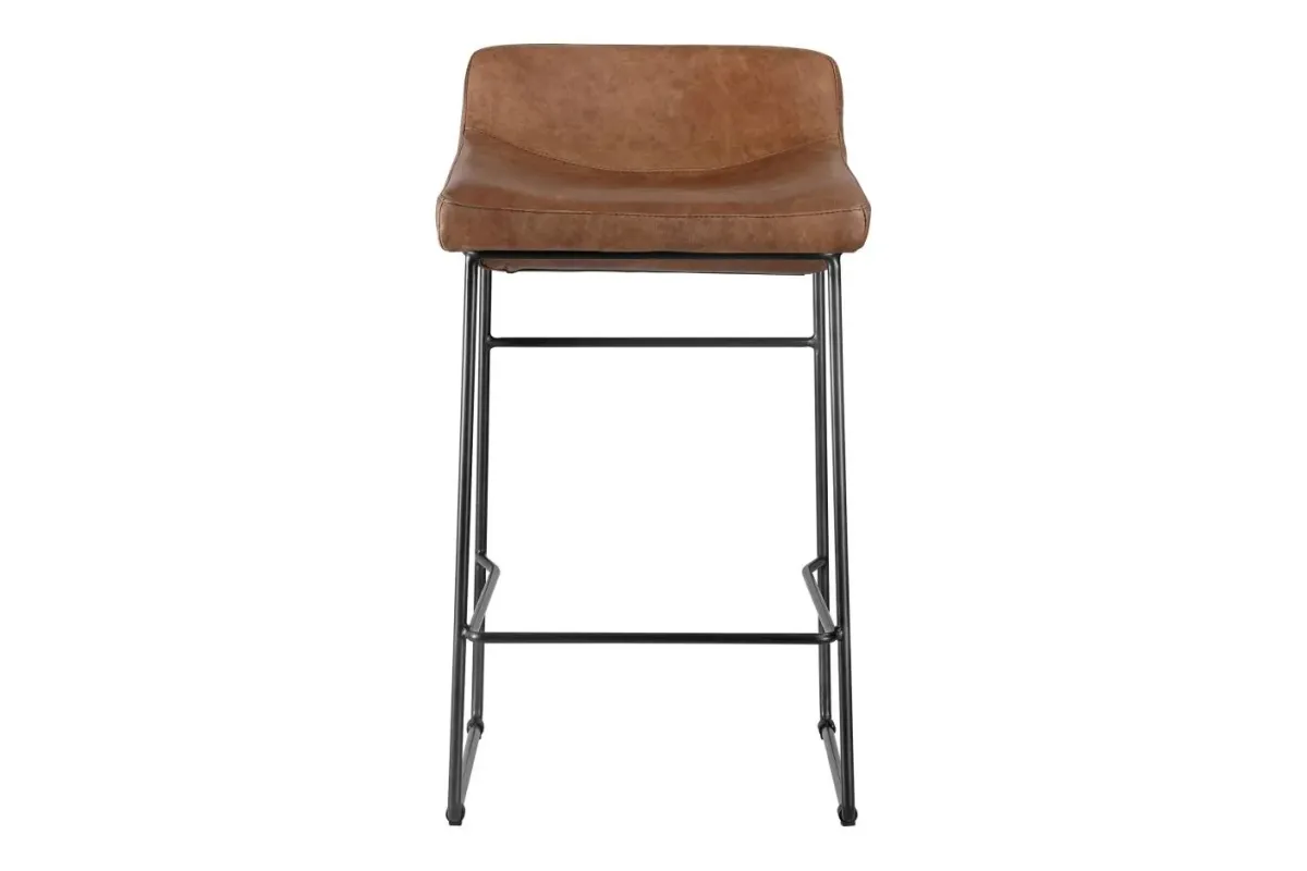 Starlet Counter Stool Open Road Brown Leather, Set of 2