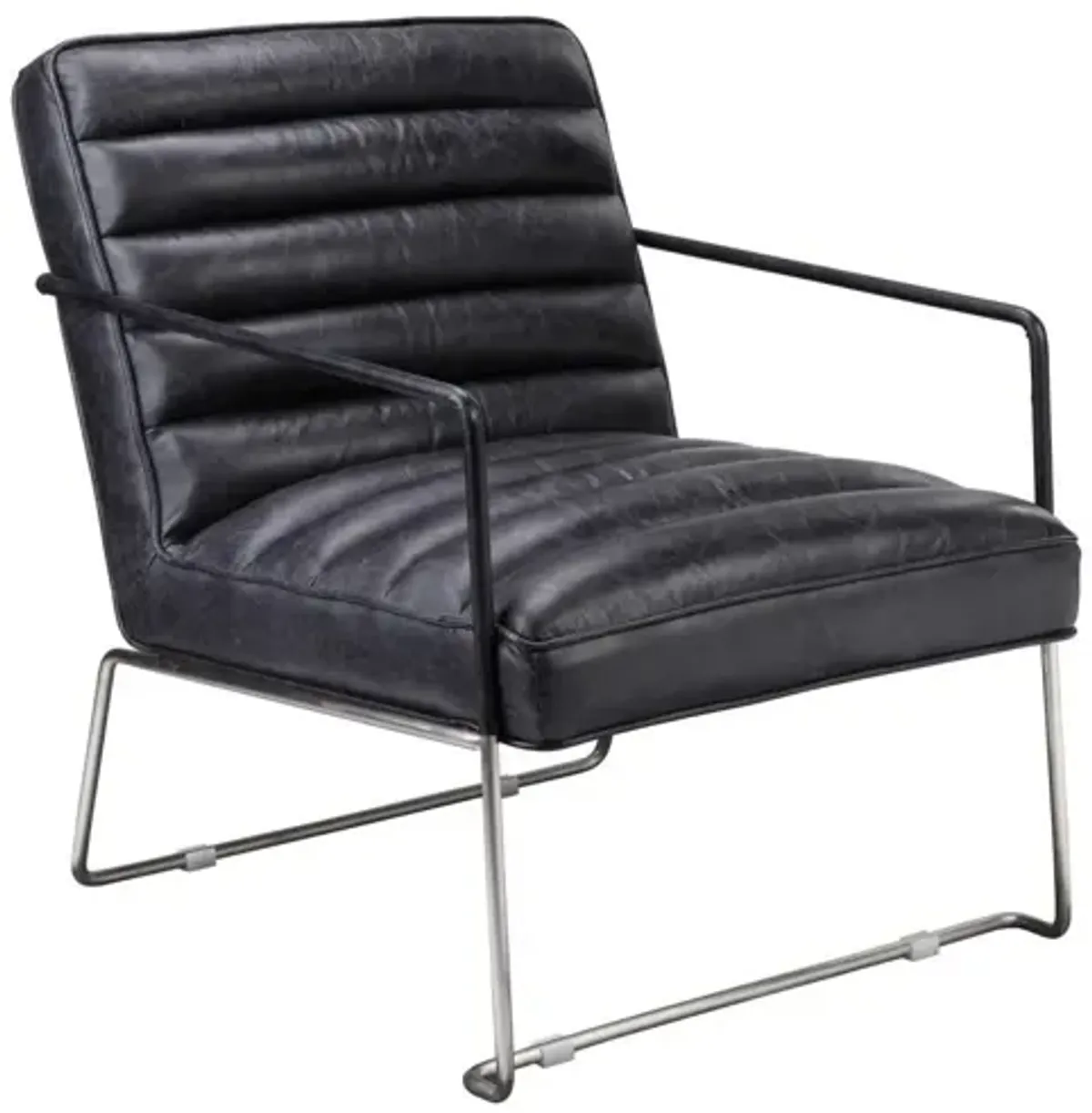 Desmond Club Chair Onyx Black Leather