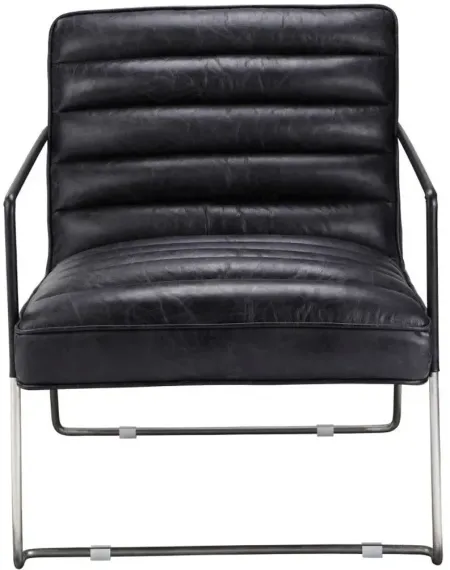 Desmond Club Chair Onyx Black Leather