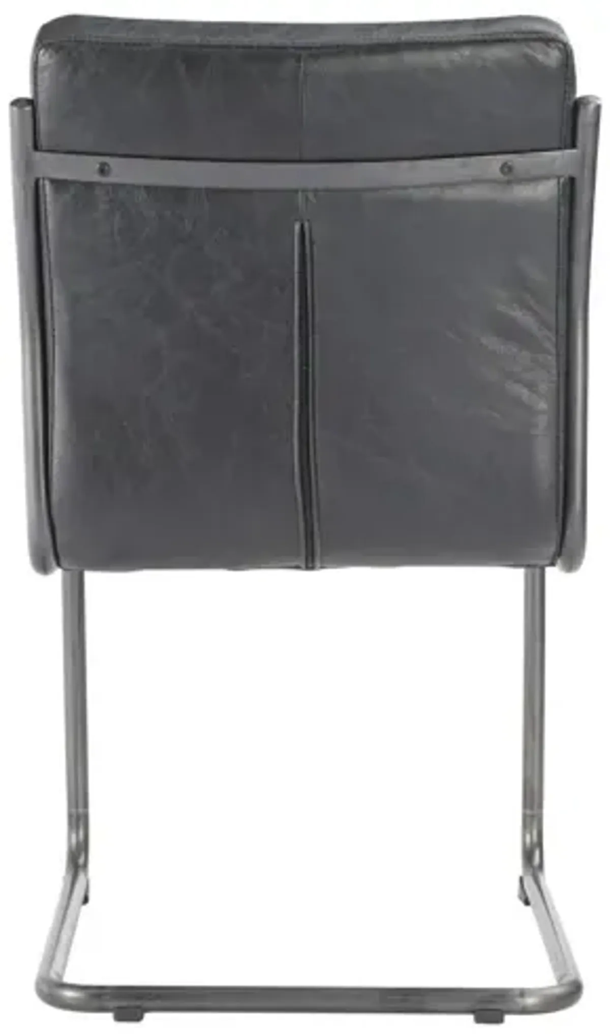 Ansel Dining Chair Onyx Black Leather, Set of 2