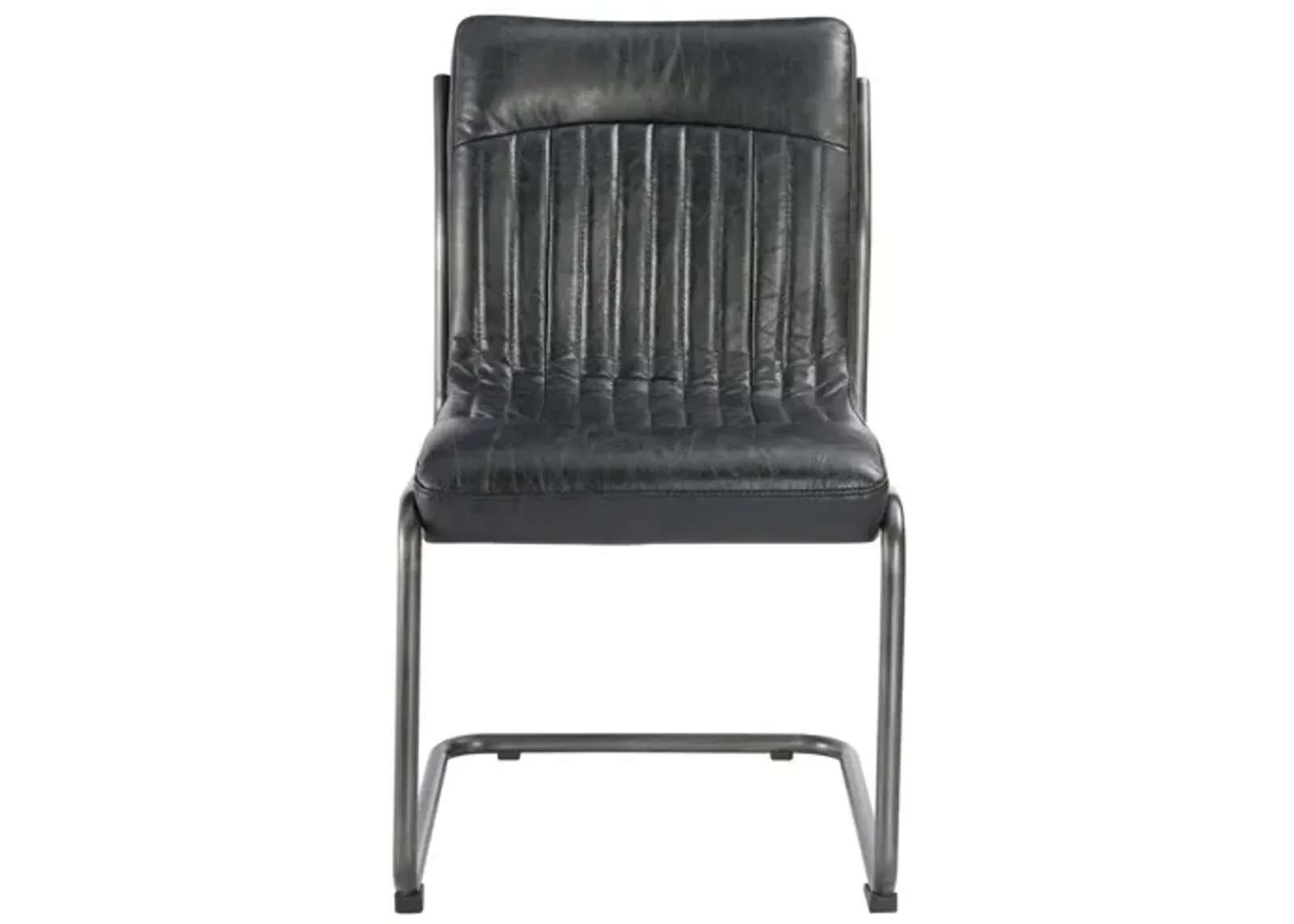 Ansel Dining Chair Onyx Black Leather, Set of 2