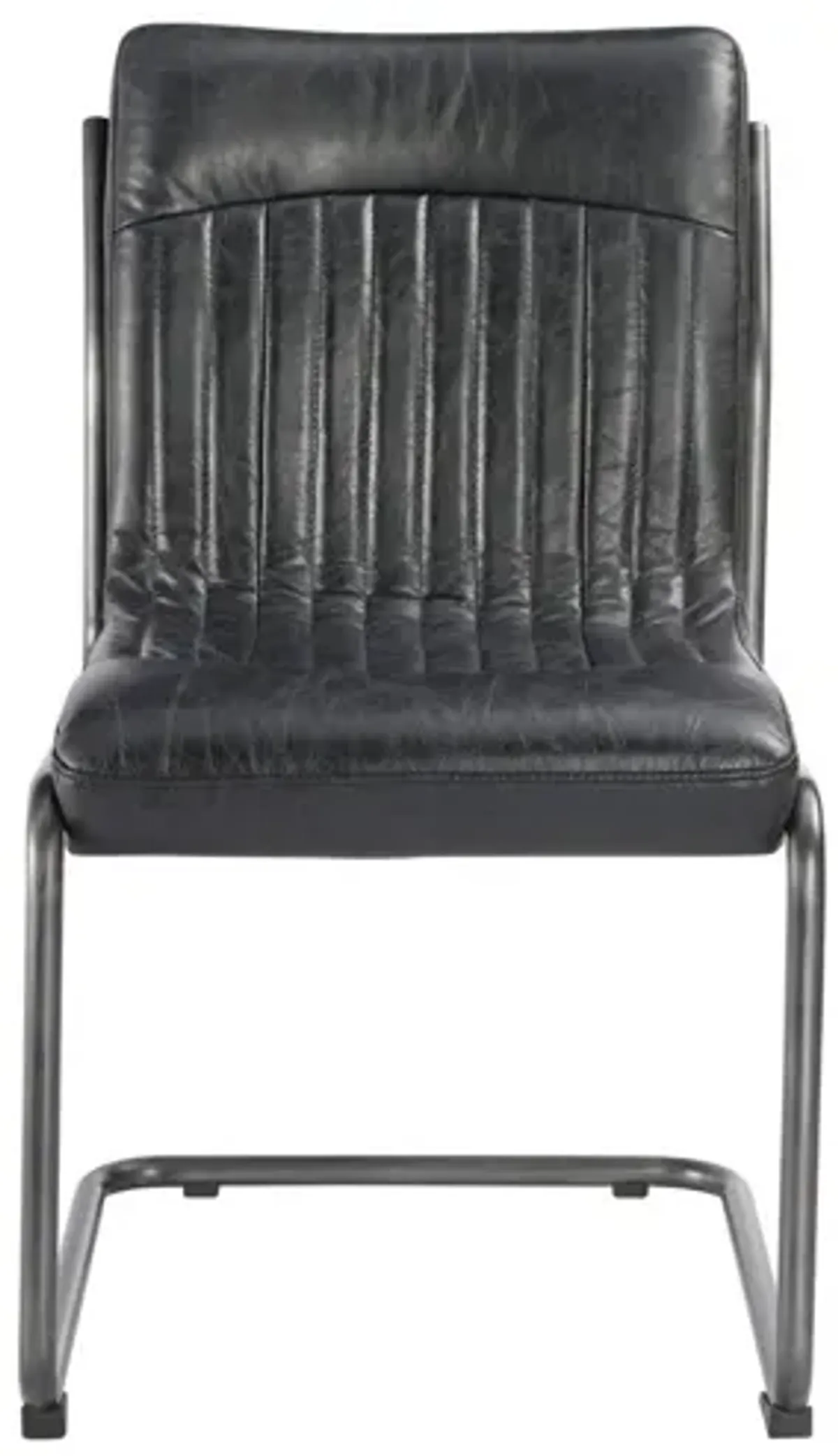 Ansel Dining Chair Onyx Black Leather, Set of 2