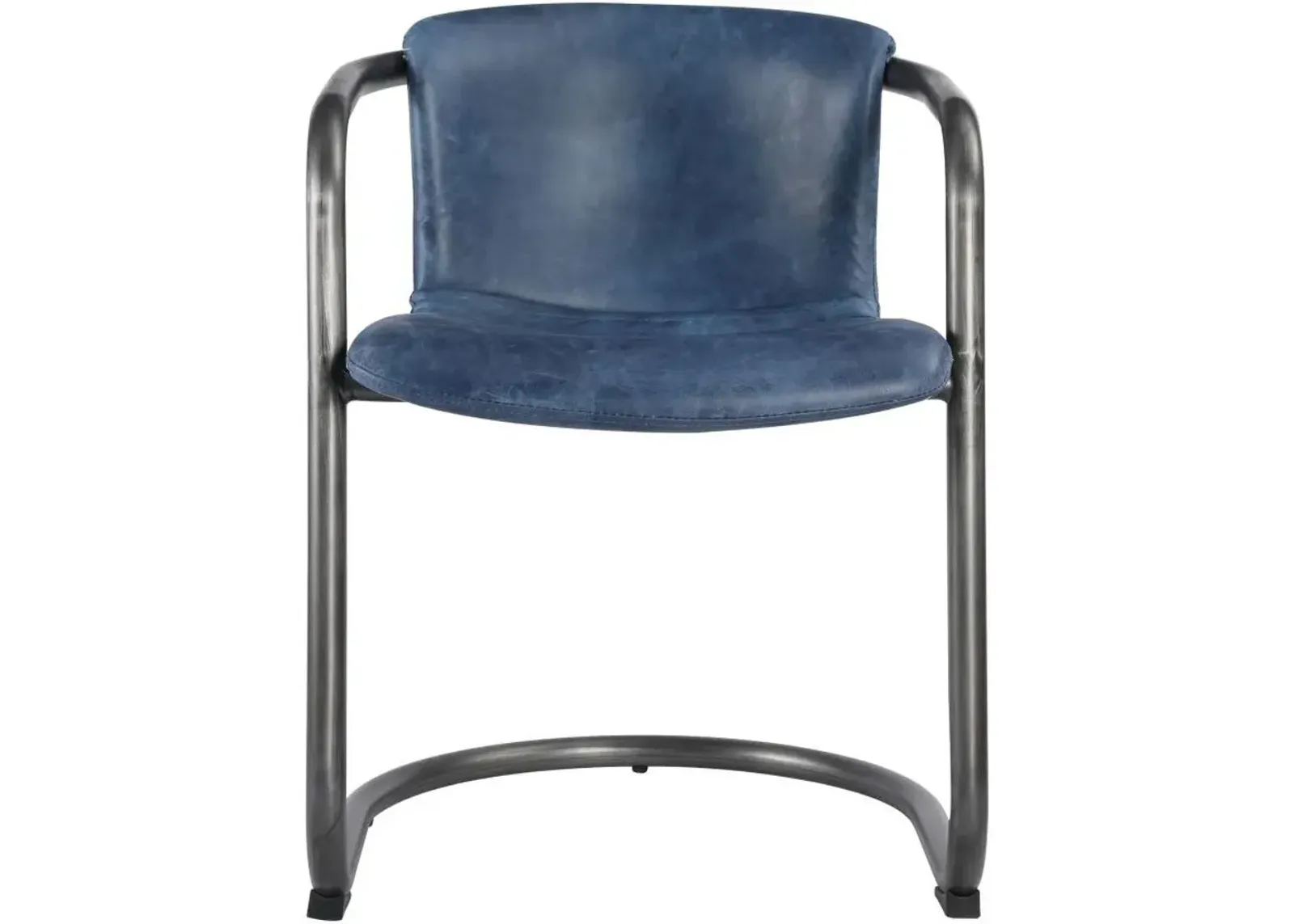 Freeman Dining Chair Kaiso Blue Leather, Set of 2