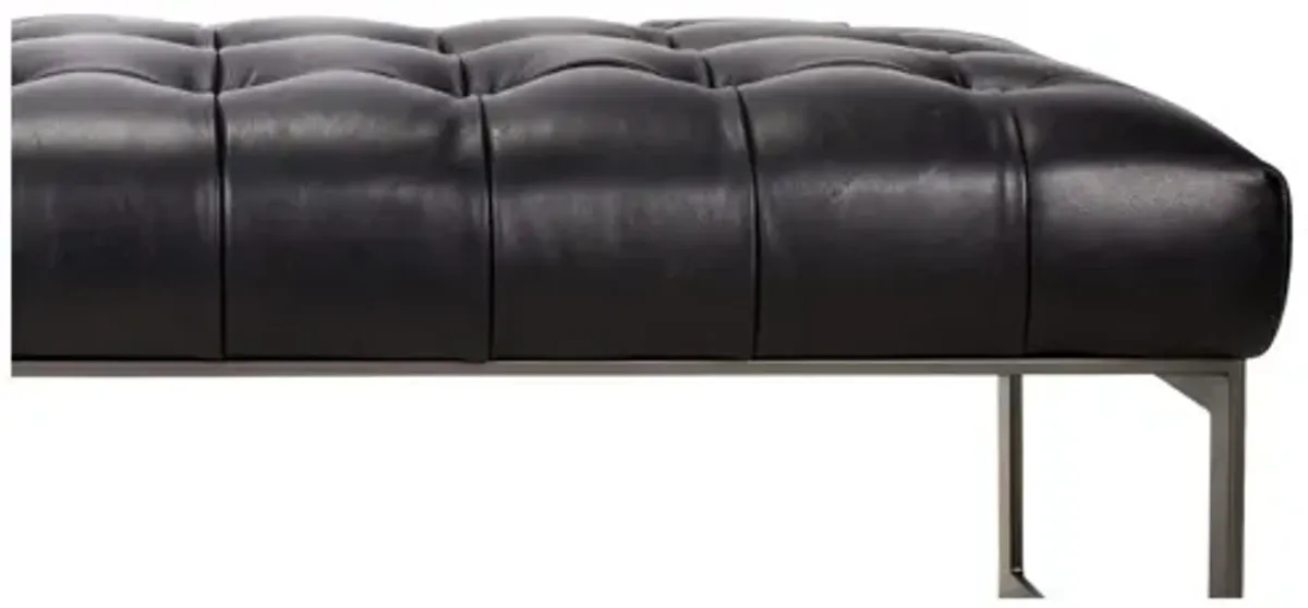 Wyatt Leather Bench Black