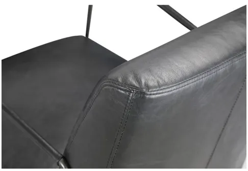 Dagwood Leather Arm Chair Onyx Black Leather