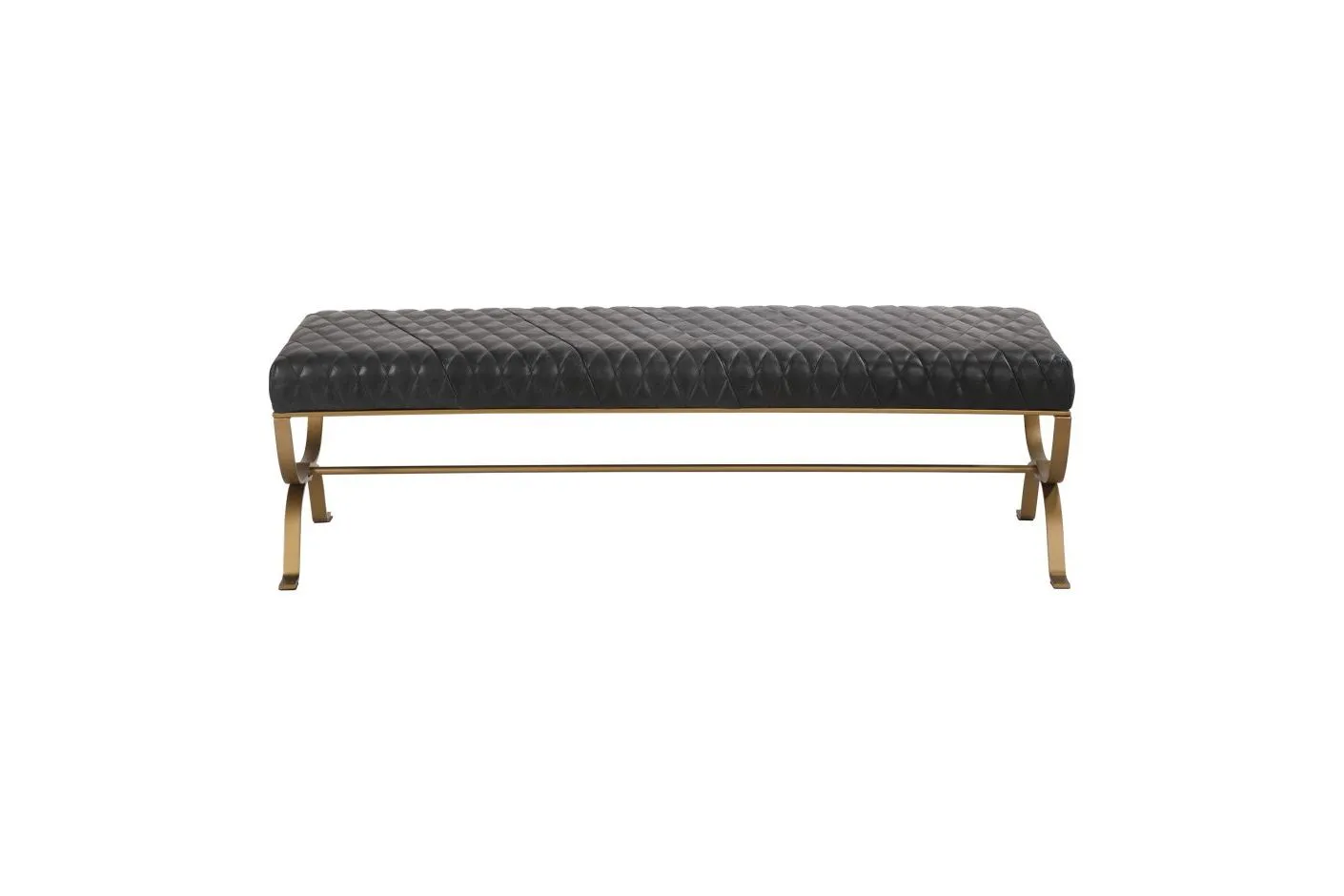 Teatro Bench Onyx Black Leather