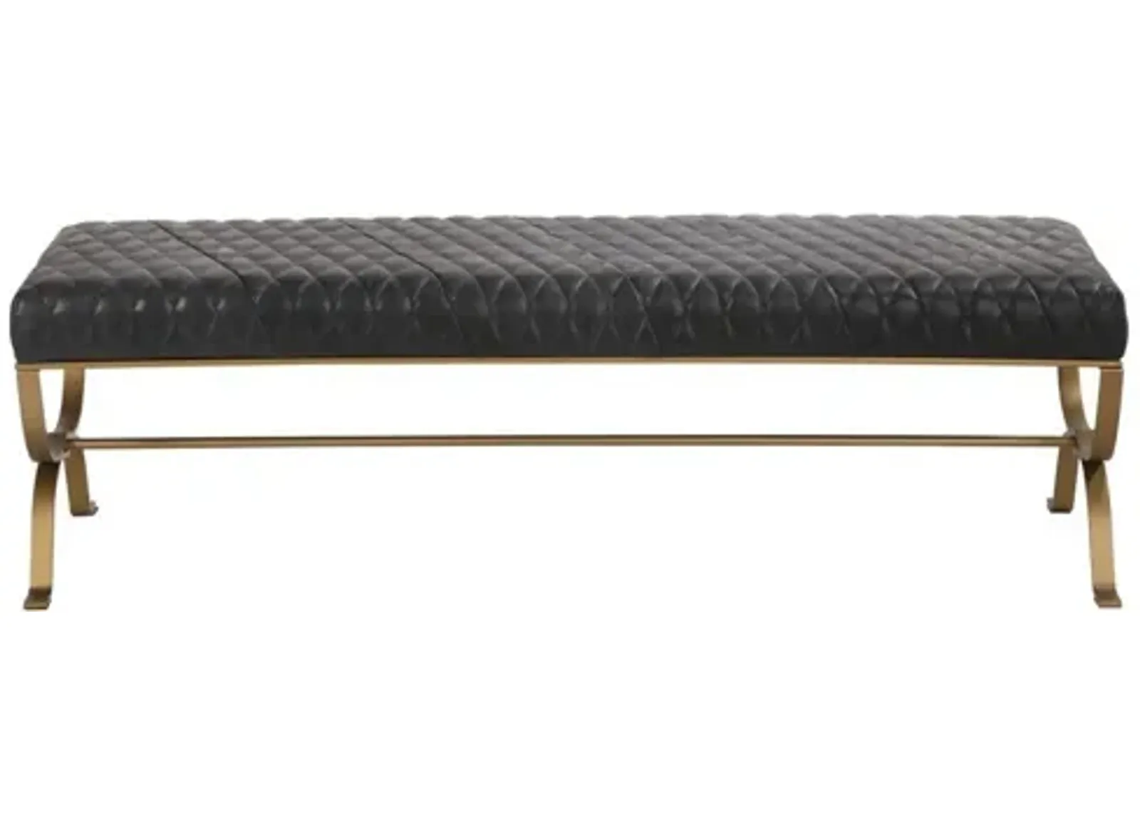 Teatro Bench Onyx Black Leather