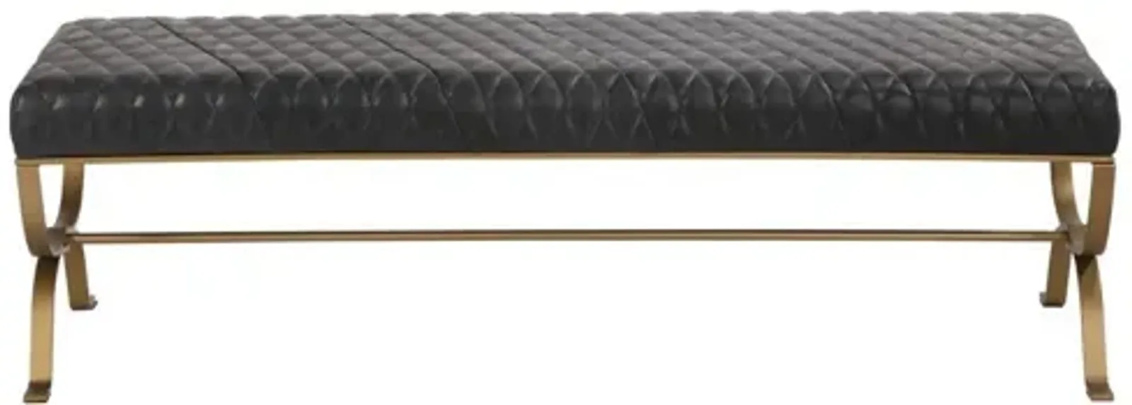 Teatro Bench Onyx Black Leather