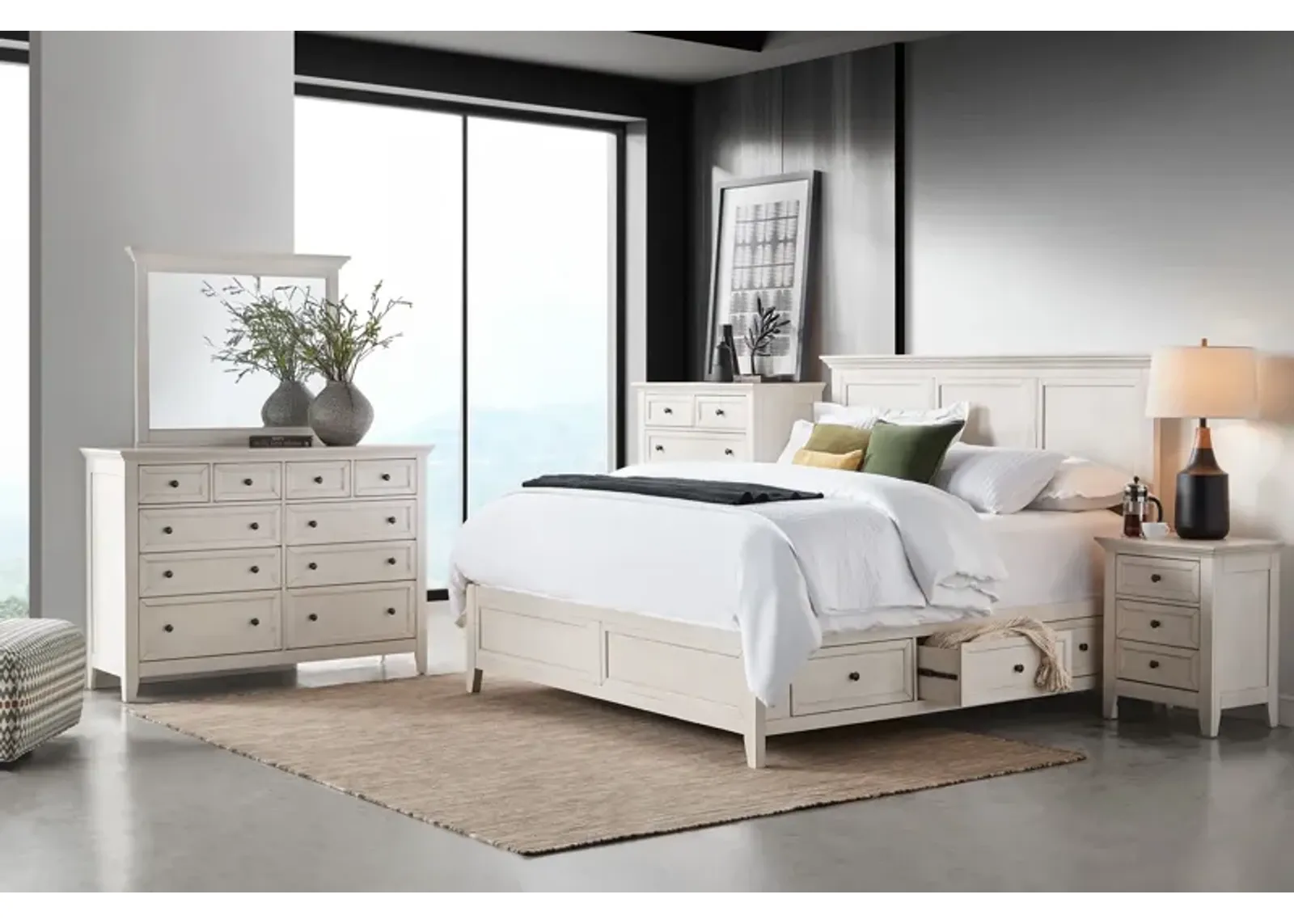 San Mateo 3-Piece White Queen Storage Bedroom Set